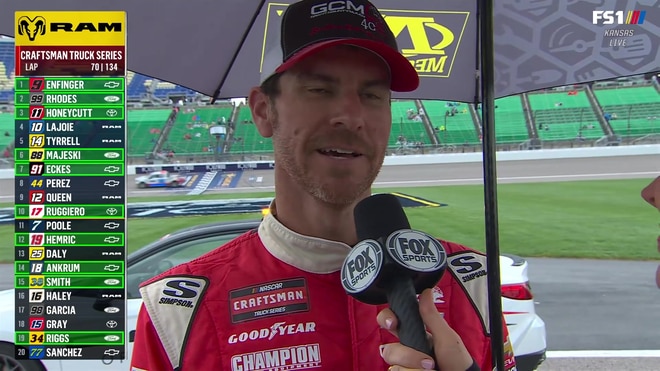 Grant Enfinger hopes rain seals Kansas Speedway victory