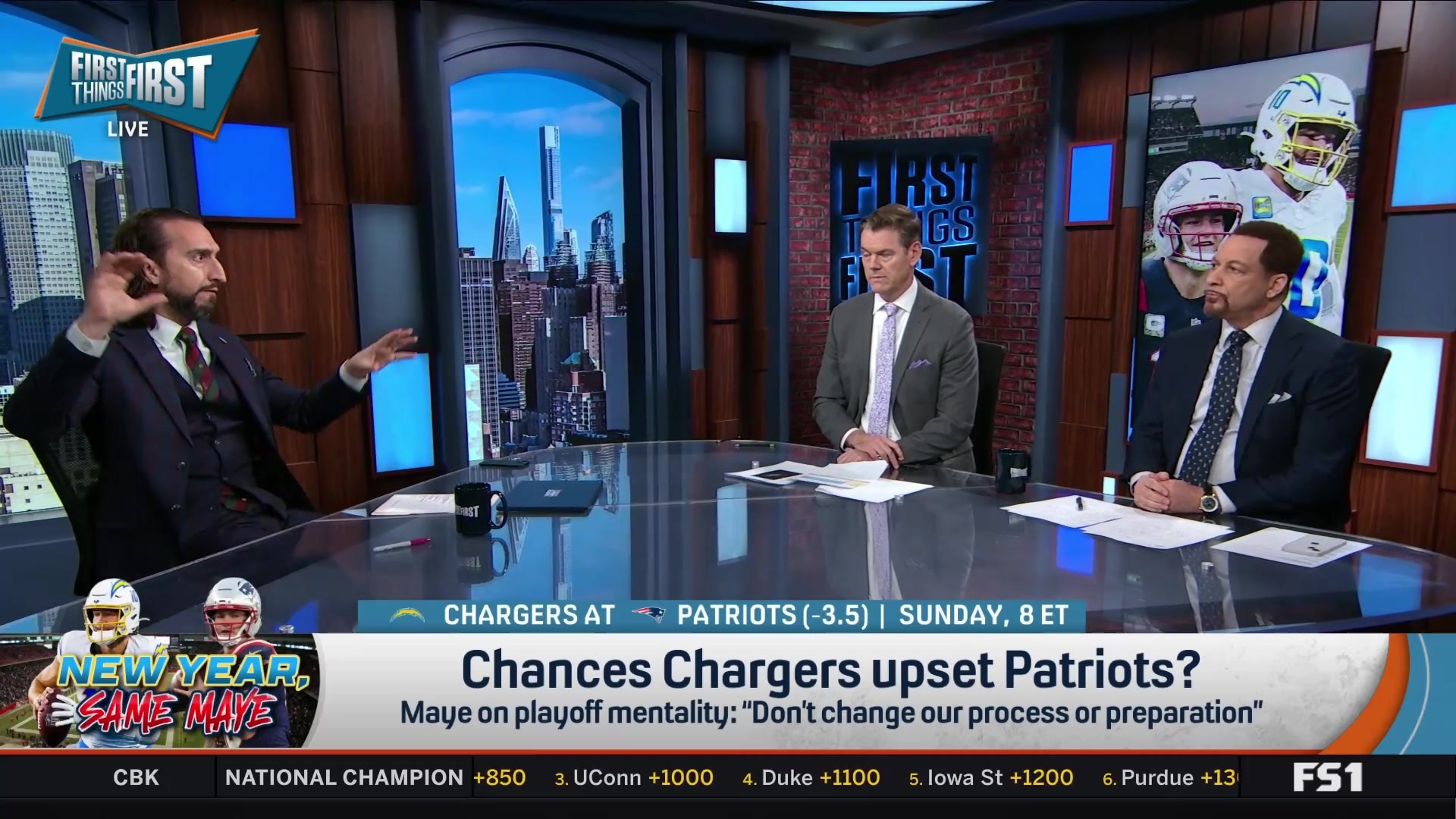 Nick Wright questions Chargers' confidence after resting starters against Patriots