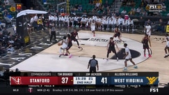 Chance Moore throws down a powerful dunk for West Virginia