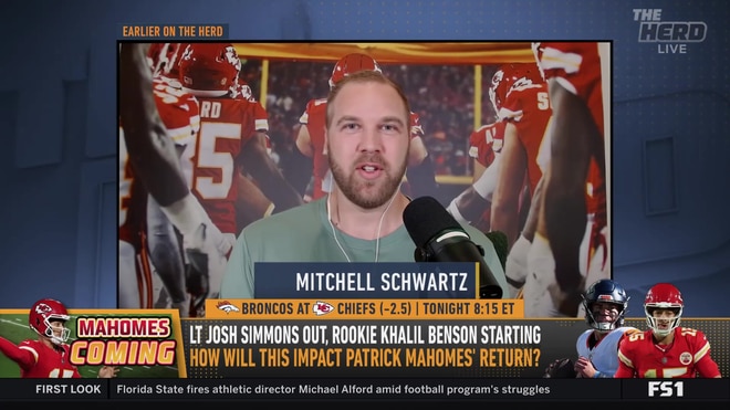 Mitchell Schwartz analyzes Patrick Mahomes' return from injury