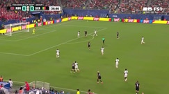 Martin Odegaard's shot is saved by the Senegal goalkeeper