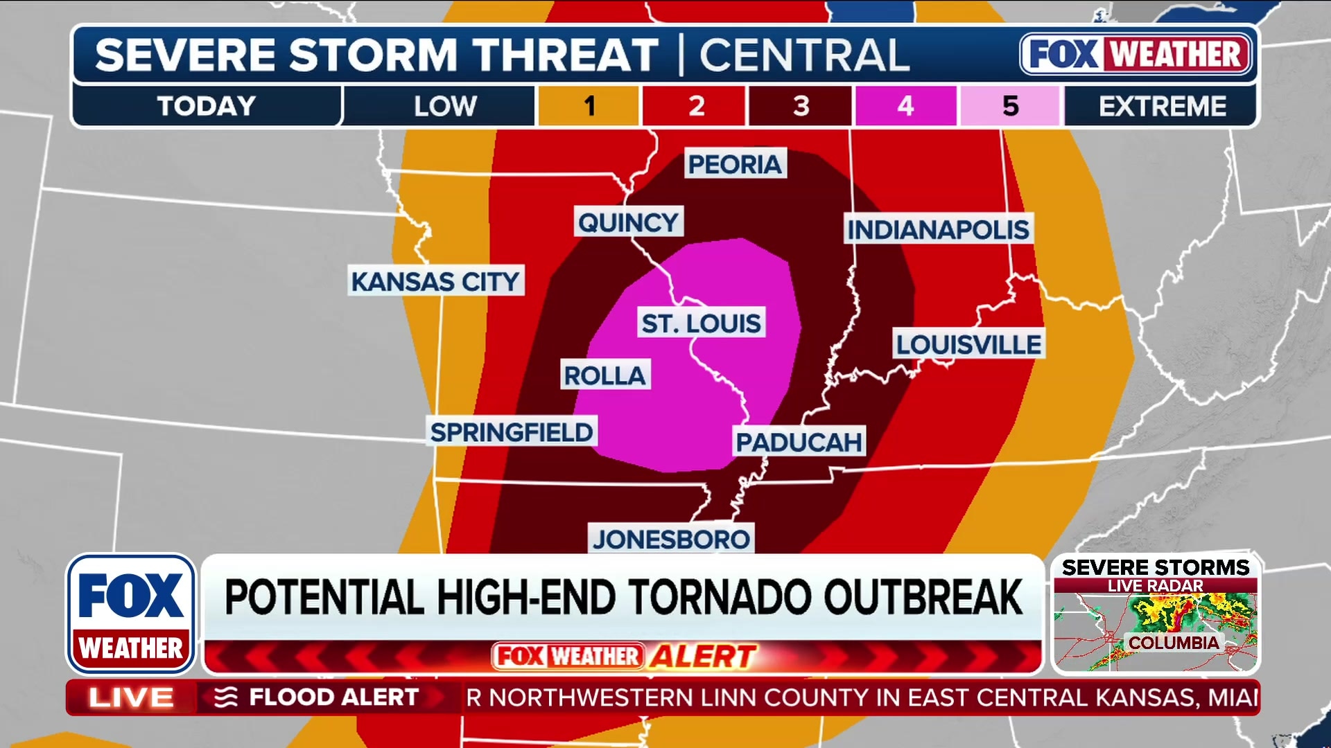 Potential High-End Tornado Outbreak Threatens Midwest