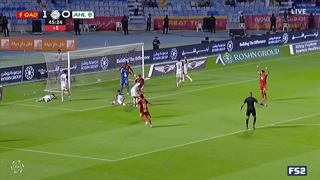 Mohammed Abu Alshamat scores to double Al Qadsiah's lead