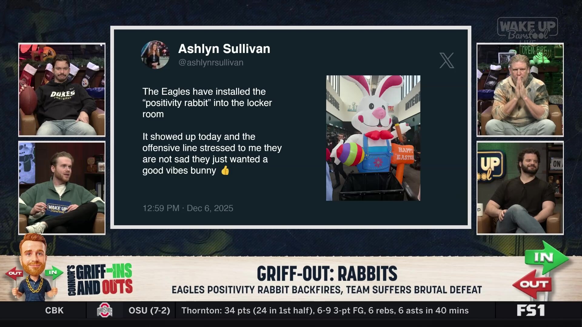 Watch Philadelphia Eagles' 'positivity rabbit' backfires - Wake Up ...