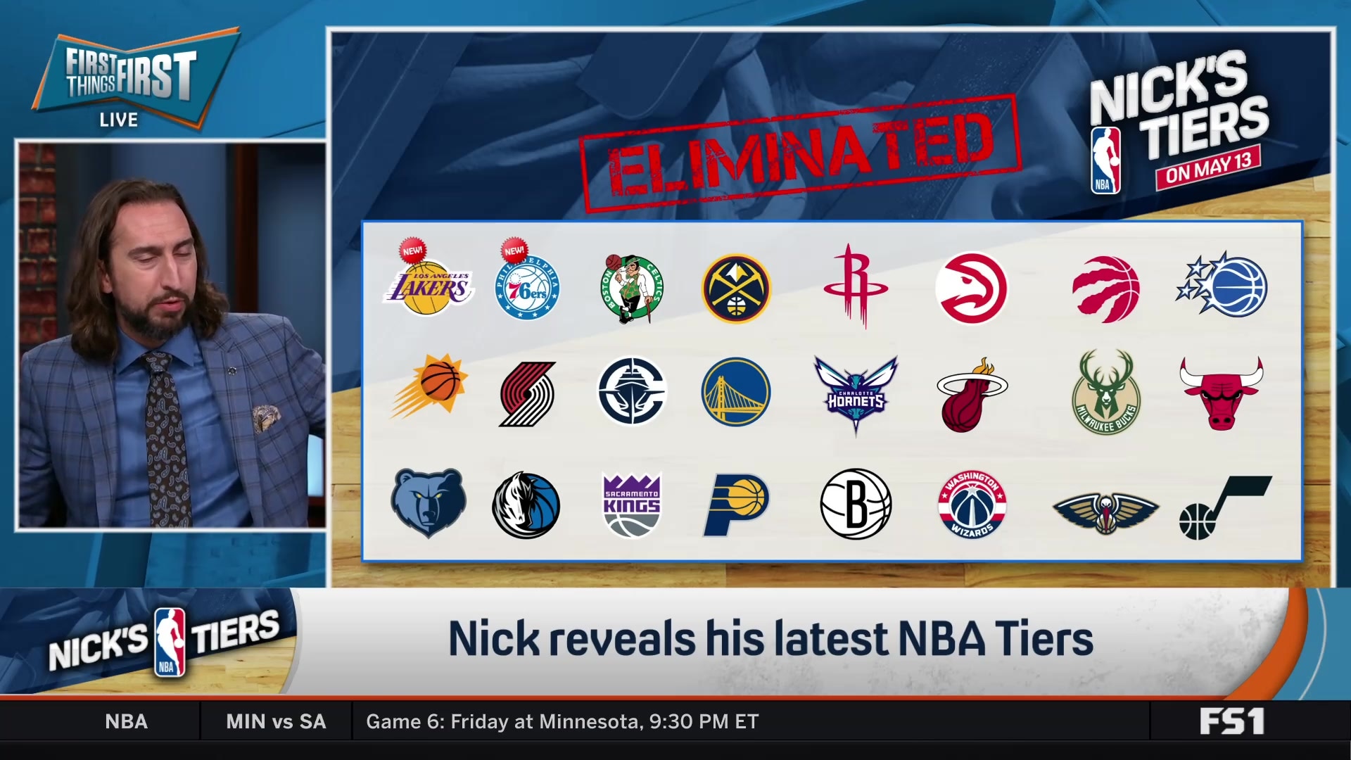 Nick's NBA Tiers: Lakers and 76ers Eliminated