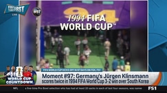 Germany's Jürgen Klinsmann scores twice in 1994 FIFA World Cup