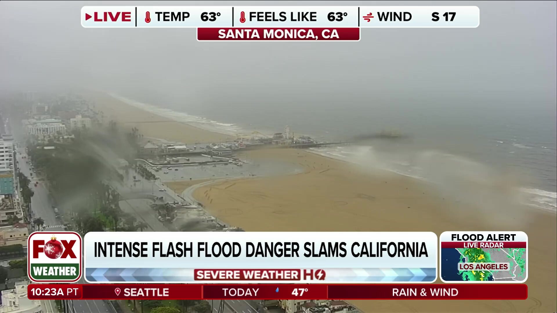 Dangerous tornado and flash flood warnings issued for Los Angeles