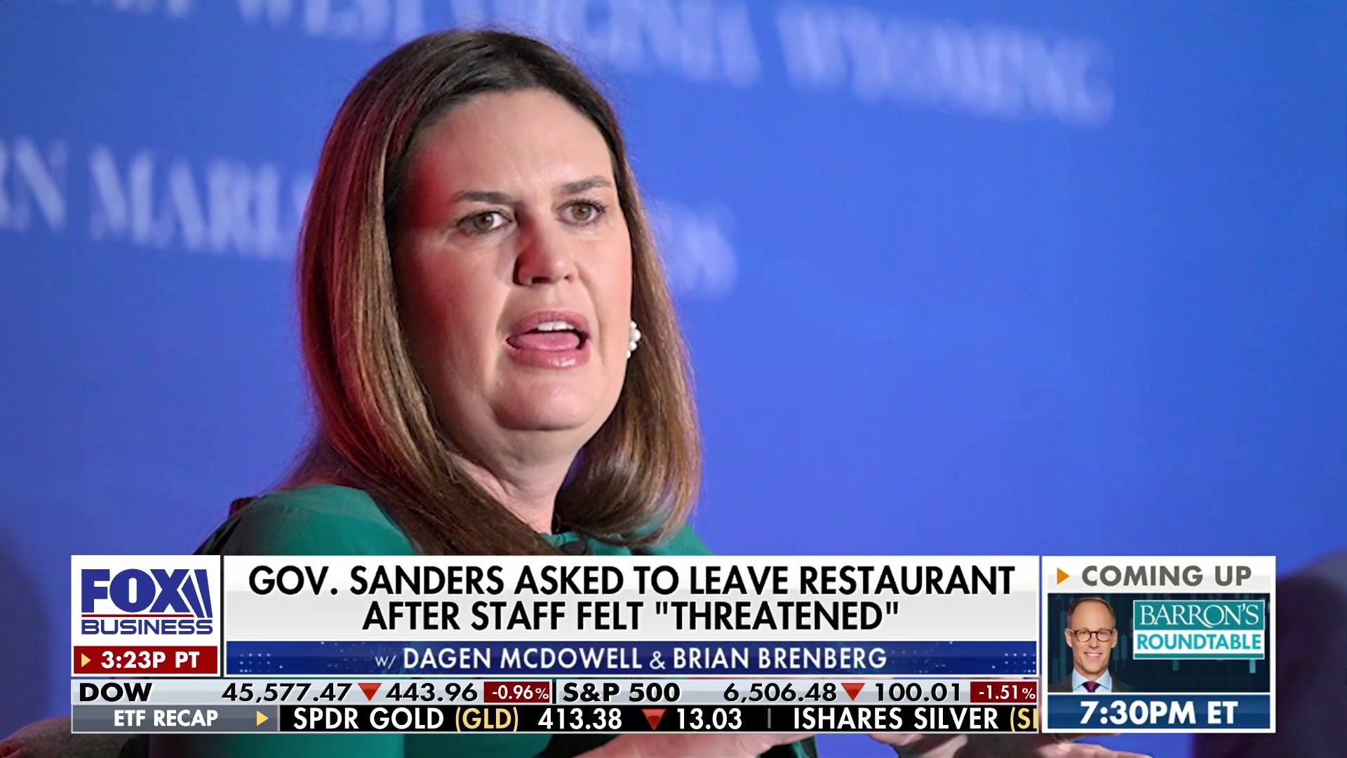 Arkansas Governor Sarah Huckabee Sanders asked to leave restaurant due to staff feeling 'threatened'