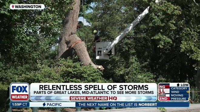 Relentless storms threaten Great Lakes and Mid-Atlantic regions