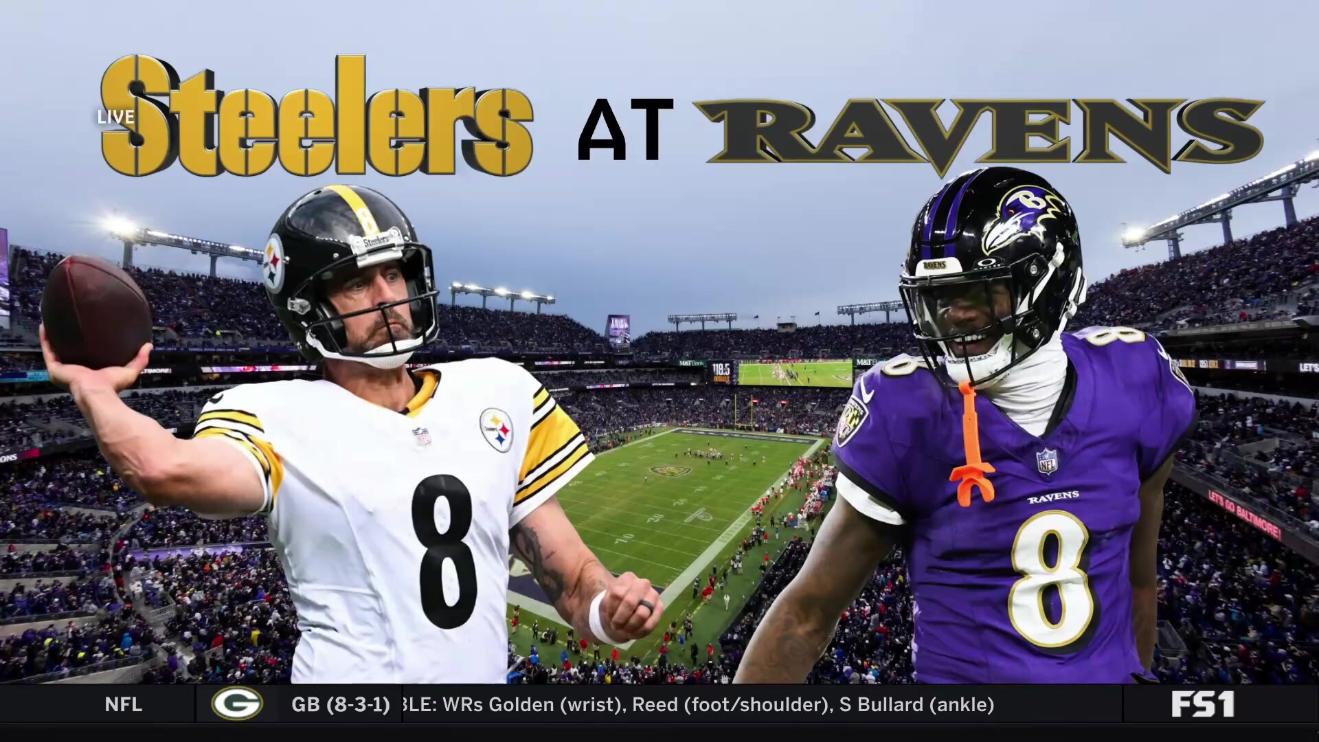 Rodgers or Lamar Jackson for the Steelers-Ravens game?
