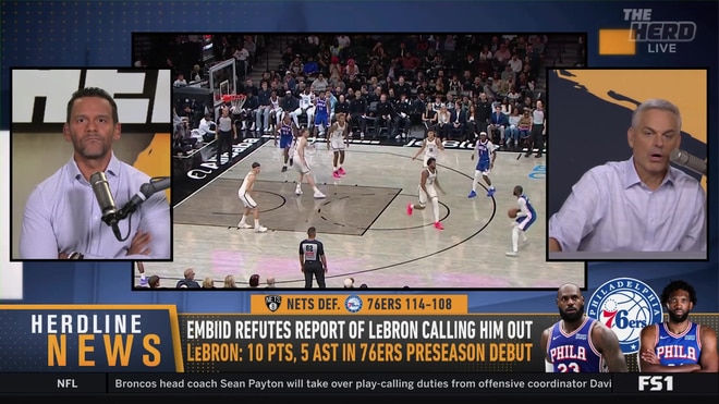 How LeBron James fits on the 76ers in Colin Cowherd's simulation