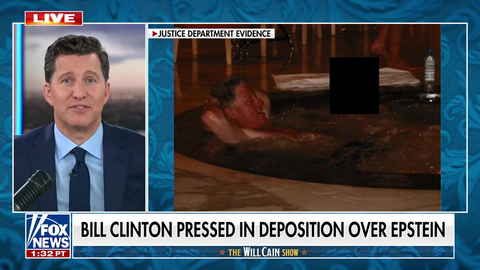Bill Clinton pressed on viral hot tub photo: 'I don't know who that is'