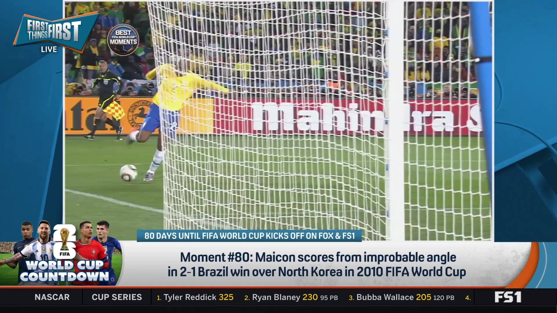 Maicon scores from an improbable angle in 2010 FIFA World Cup