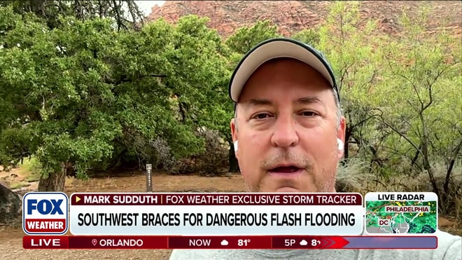 Remnants of Tropical Storm Rachel bring flash flooding and double rainbows to the Southwest