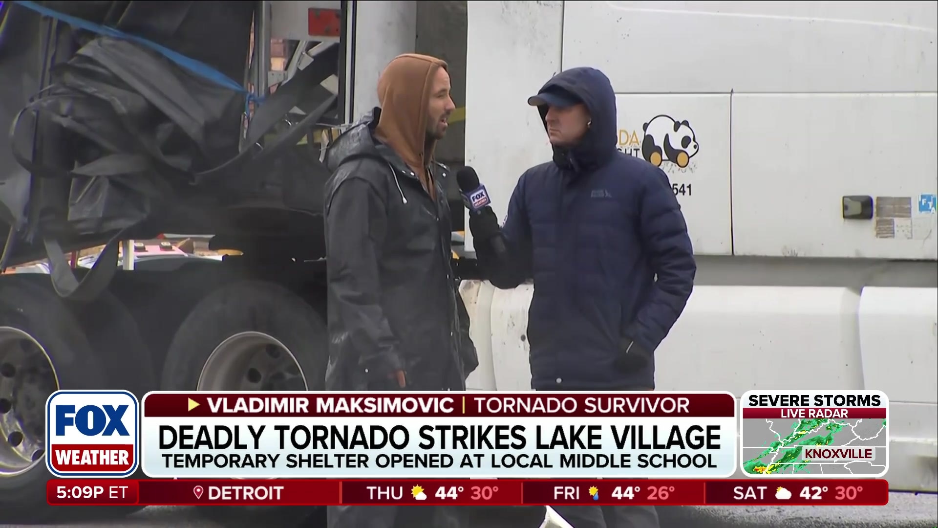 Tornado survivor describes trash cans 'flying around in the air' during Lake Village storm