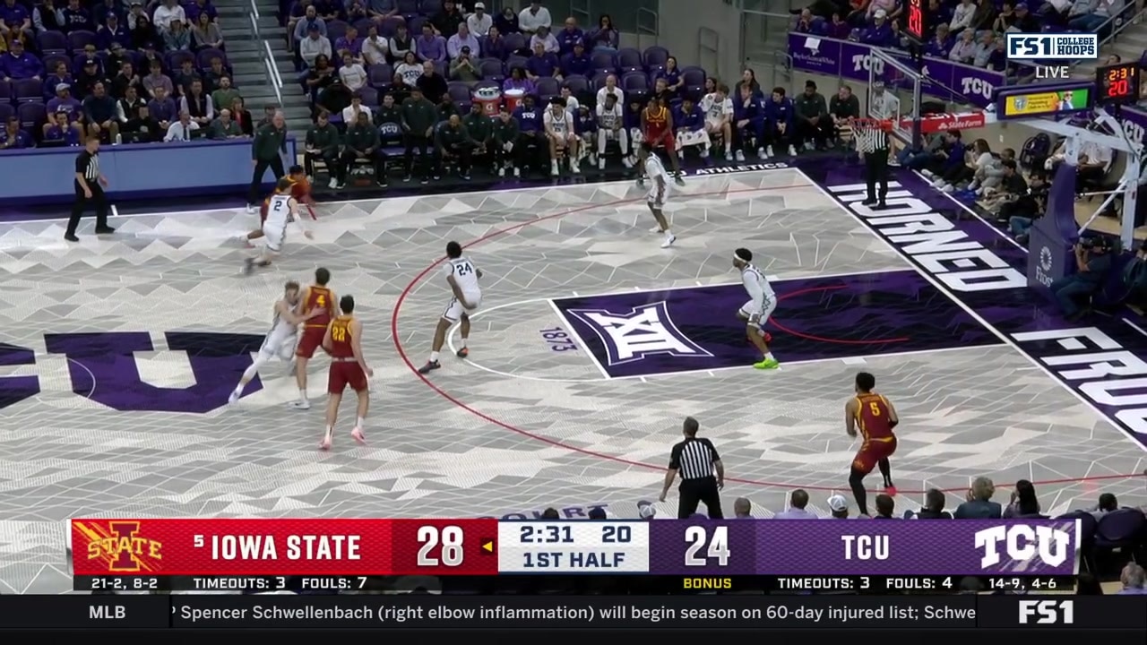 Tanner Toolson sinks a three-point jump shot