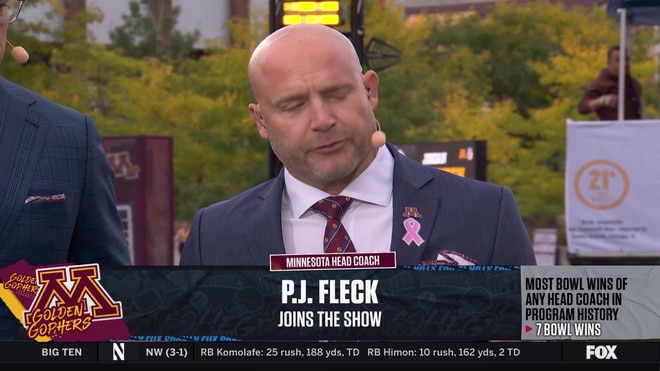 PJ Fleck explains his 'blood brother' gesture with Gophers linebacker