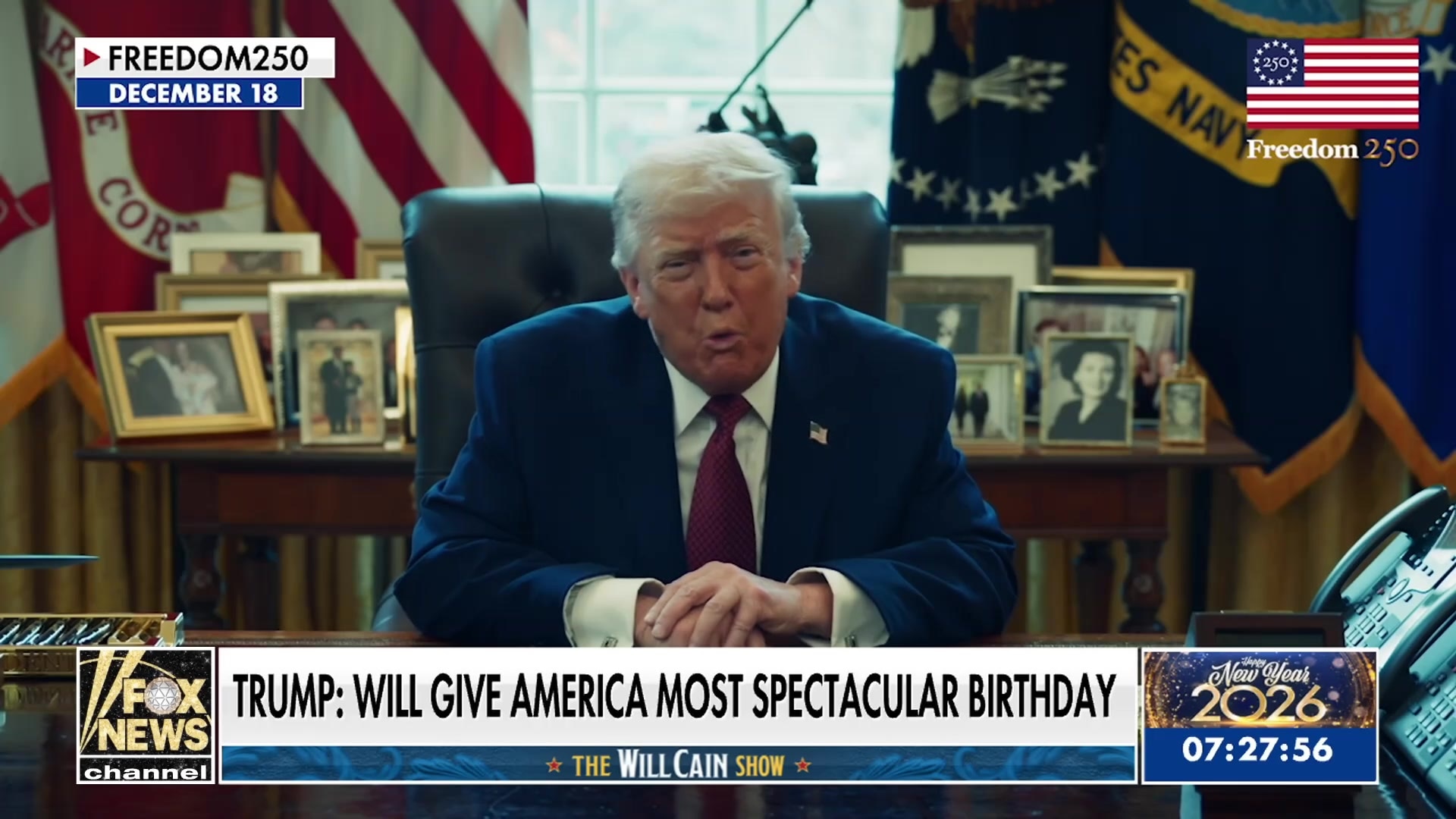 Washington Monument illuminates with '250' to kick off America's year-long 250th anniversary celebration