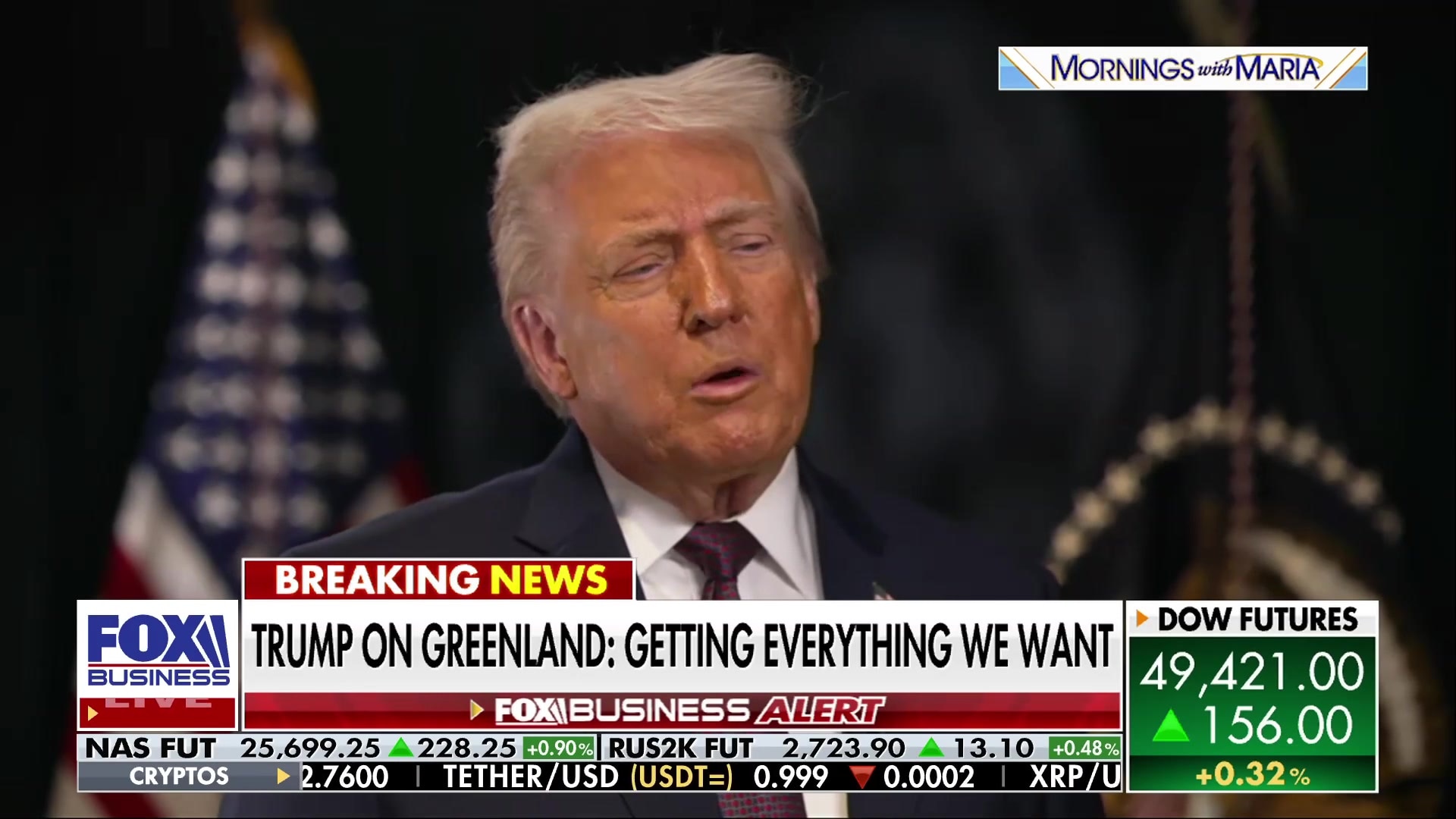 President Trump discusses Greenland acquisition and the "Golden Dome" defense system