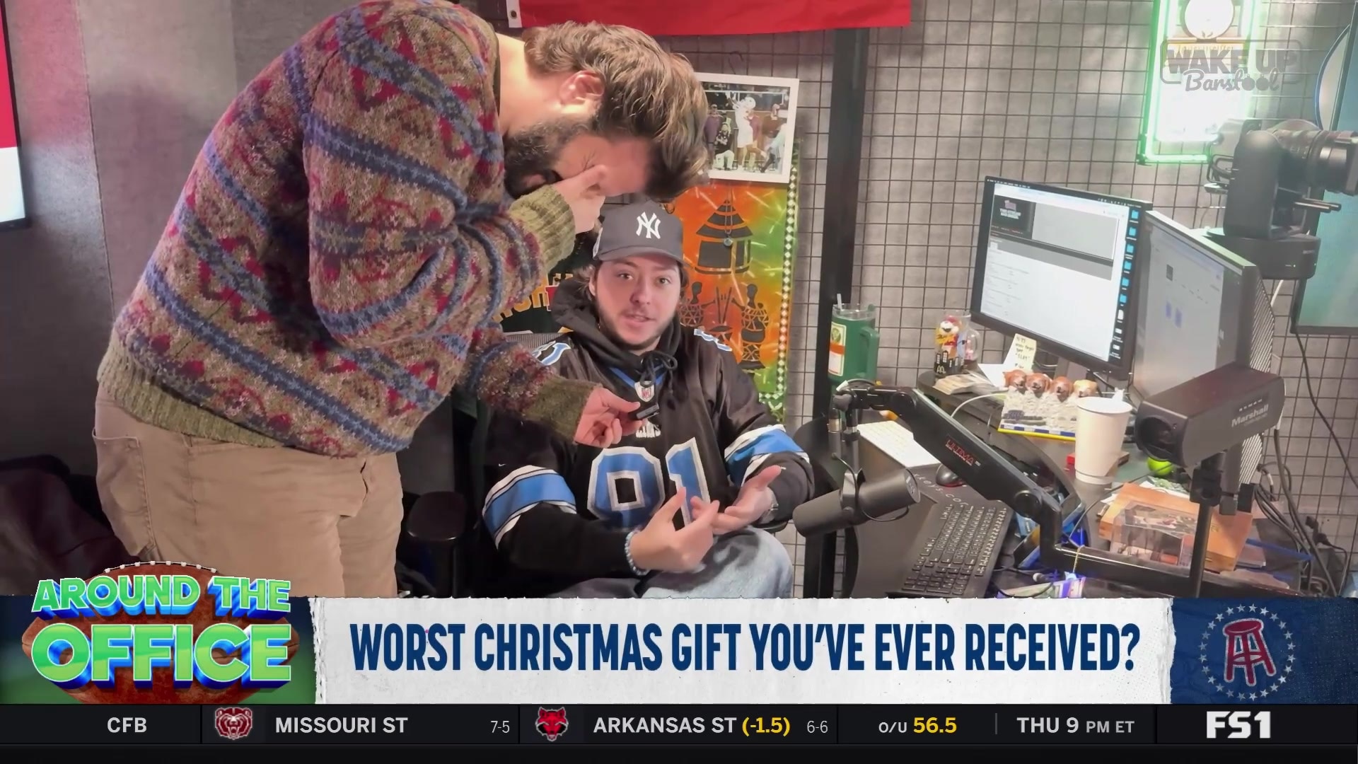 The worst Christmas gift was an ugly sweater with Christmas trees