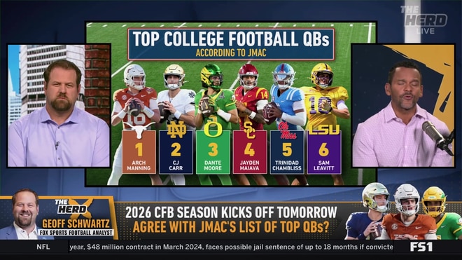 Jason McIntyre's top college quarterbacks and USC vs. San Jose State best bet