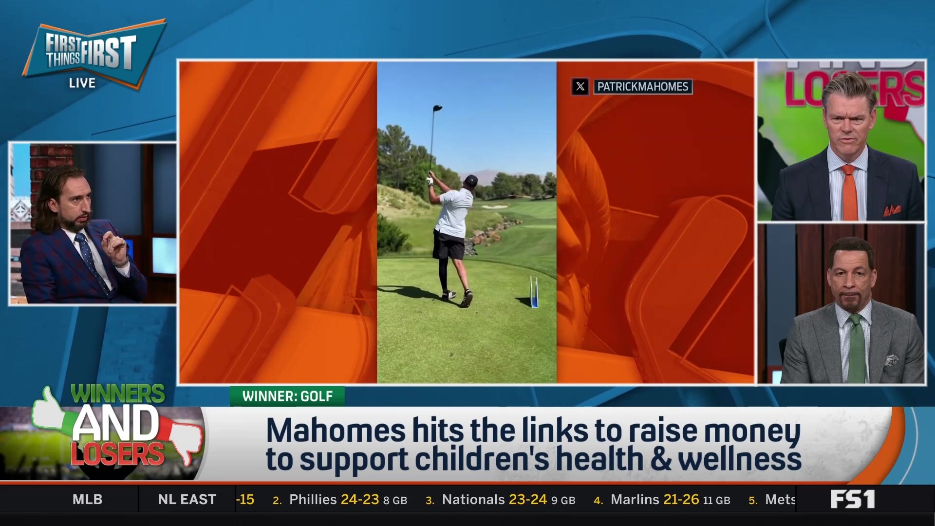 Patrick Mahomes plays golf for charity, hosts discuss injury recovery