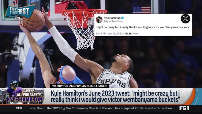 Kyle Hamilton retracts his claim that he could score on Victor Wembanyama