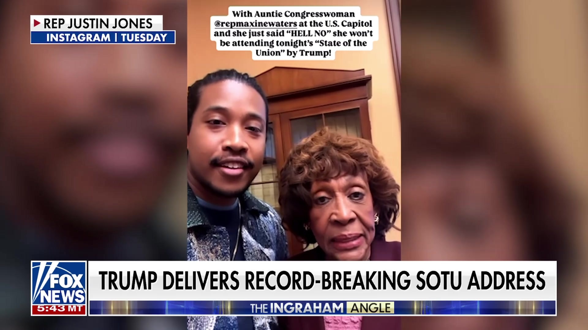 Maxine Waters declares 'hell no' to Trump's State of the Union address