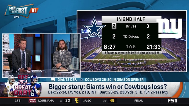 Is the Giants' win or the Cowboys' loss the bigger story?