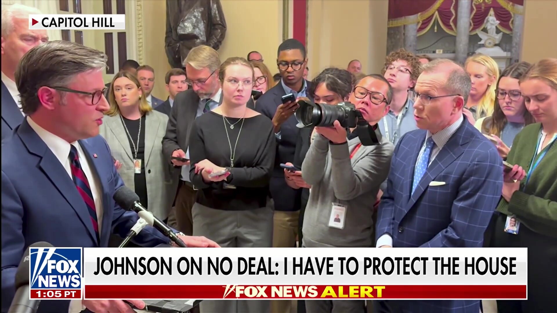 Watch Speaker Johnson defends House's rejection of Senate DHS bill ...