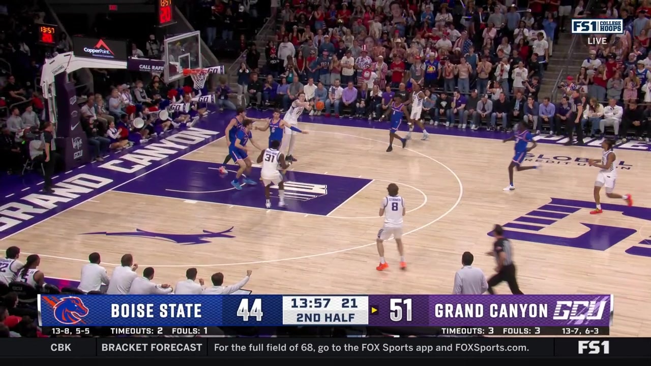 Dusty Stromer sinks a wide-open three-pointer