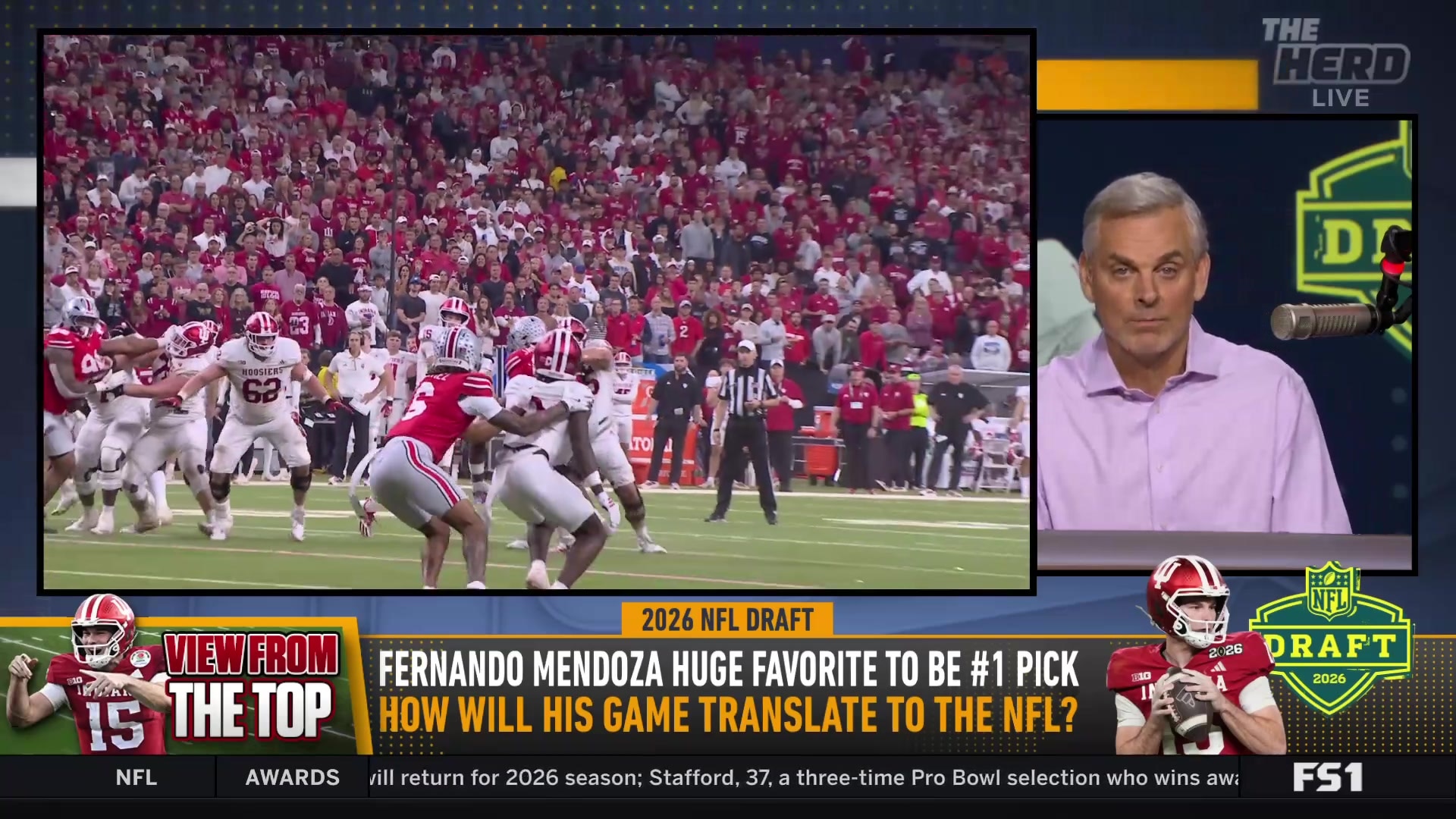 Fernando Mendoza's unapologetic toughness and Colin Cowherd's life lesson on resilience