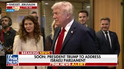 President Trump signs Knesset guestbook: "This is my great honor - a great and beautiful day. A new beginning."