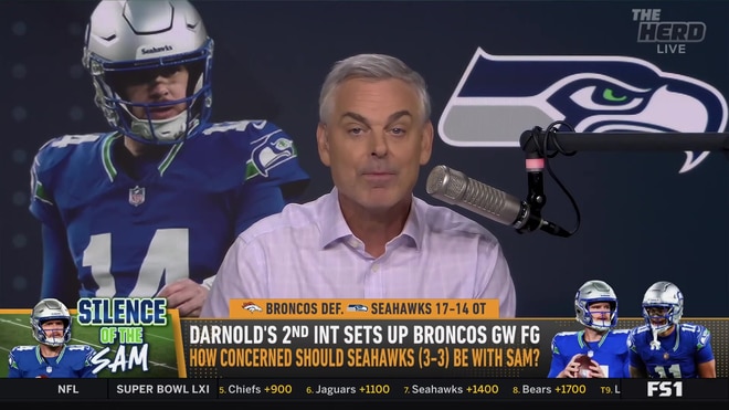 Colin Cowherd explains why Sam Darnold is not to blame for Seahawks' loss