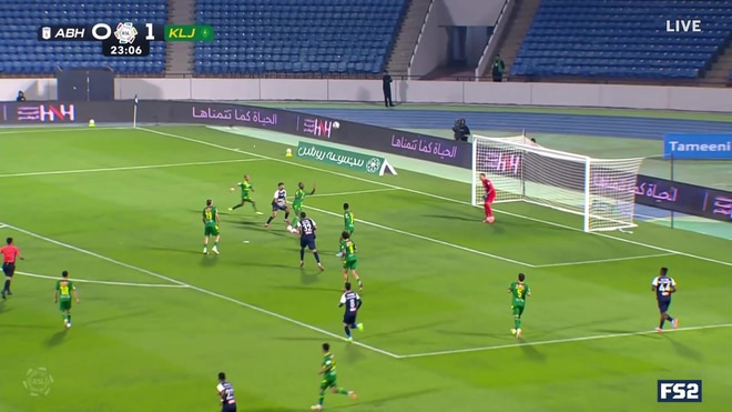 Keshim Al-Qahtani scores to equalize for Abha Club