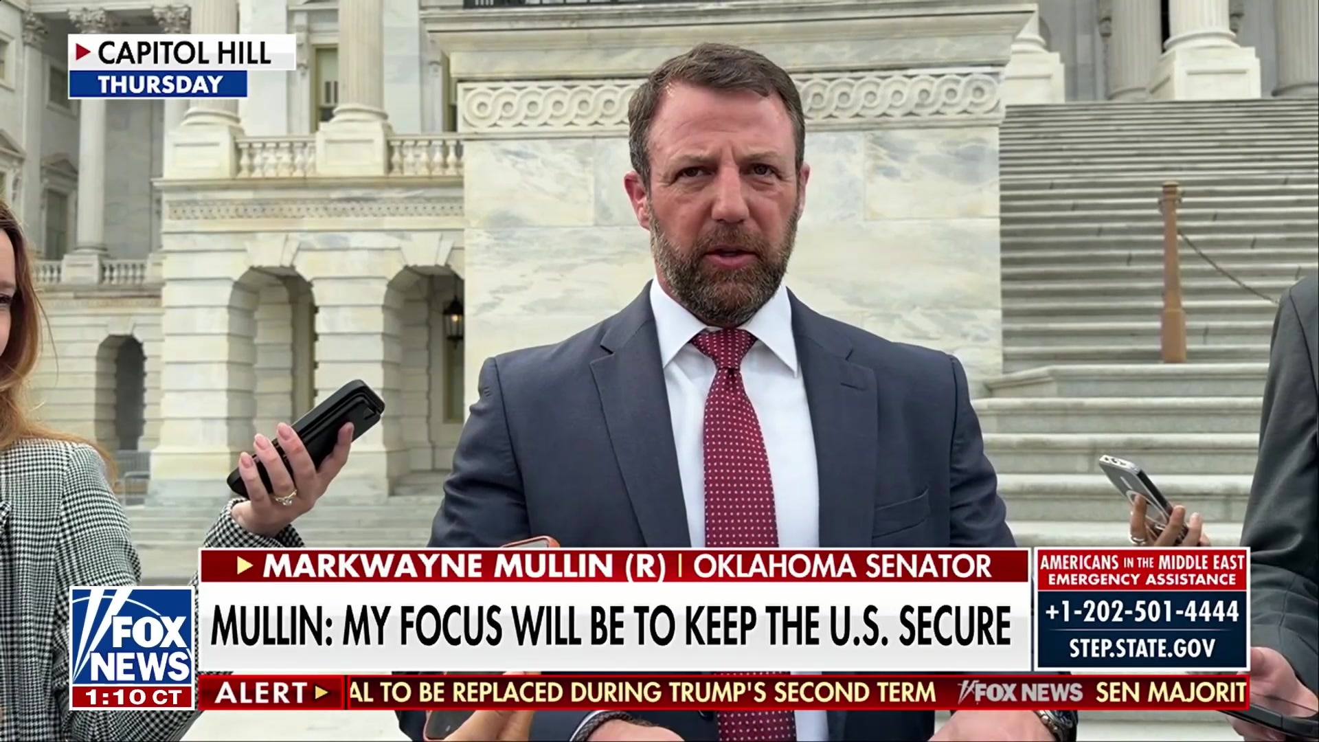 Senator Markwayne Mullin pledges to prioritize homeland security, supported by former DHS Secretary Chad Wolf