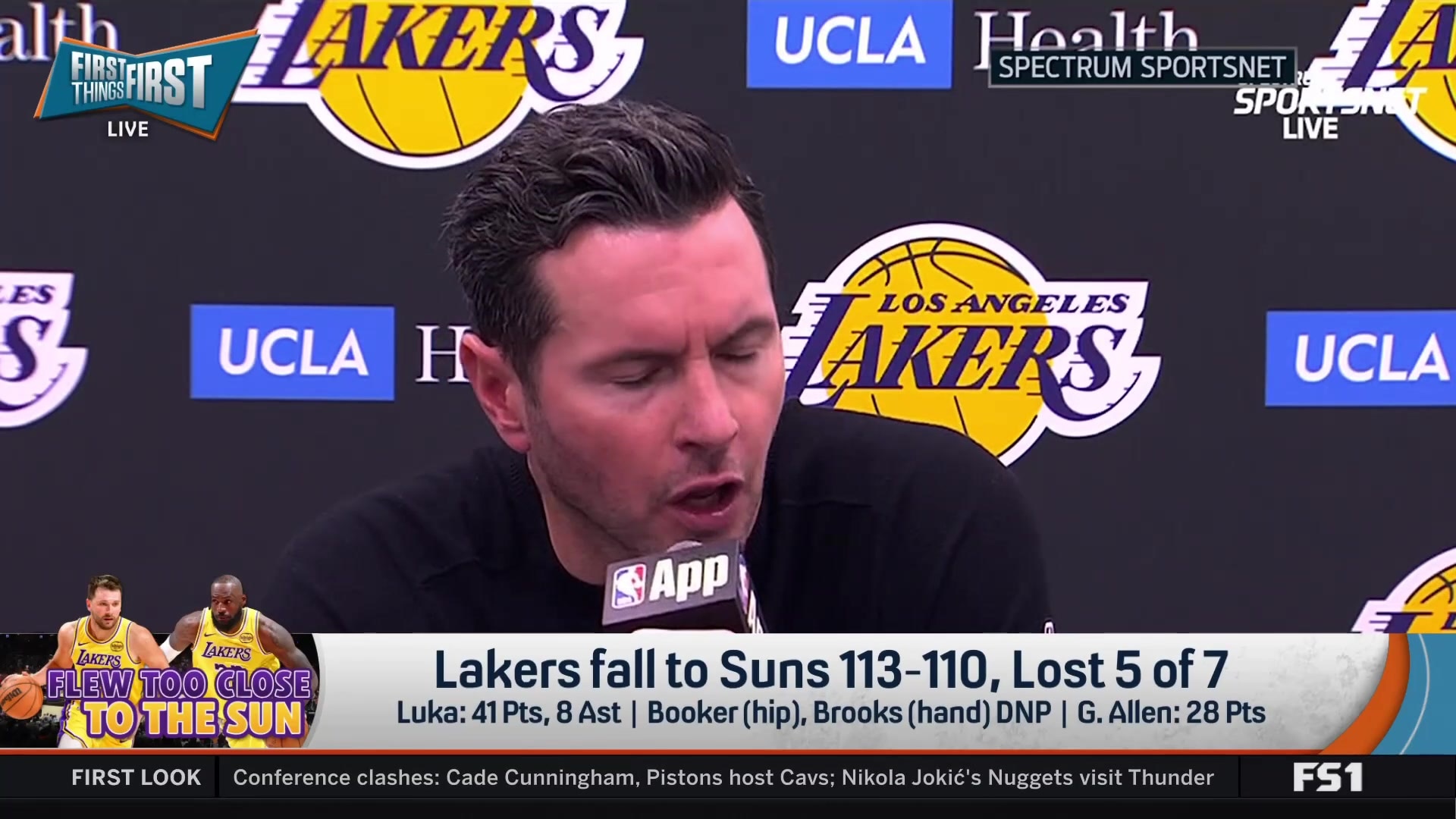 JJ Redick on Lakers' loud losses after falling to the Suns