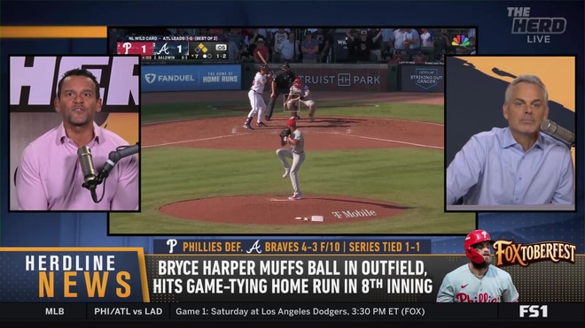 Colin Cowherd reacts to Bryce Harper's heroic bounce back against the Braves