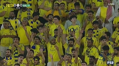 Al Ahli player's shot is blocked by a defender