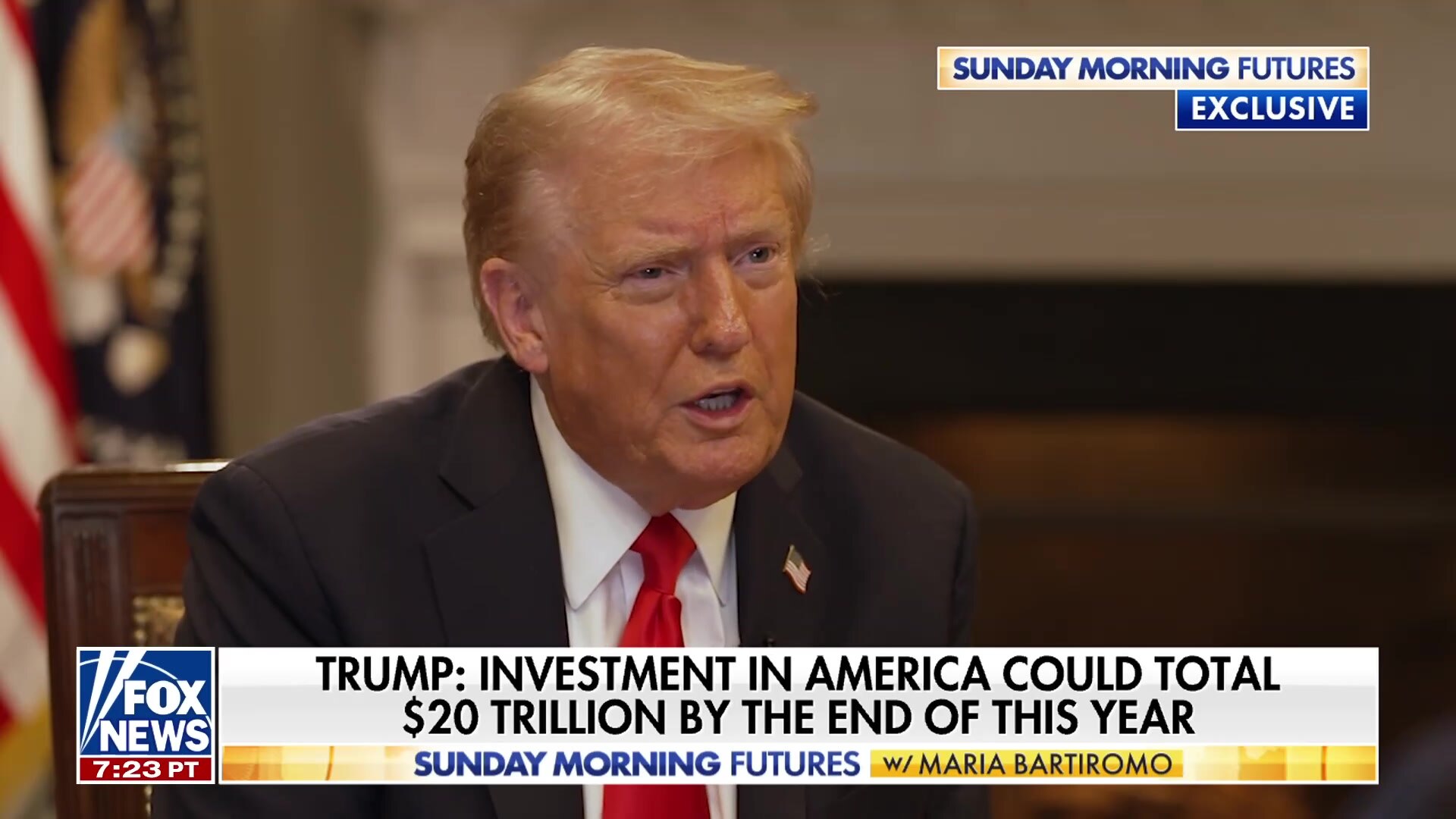 President Trump projects $20 trillion investment in America by year-end, credits tariffs for economic boom
