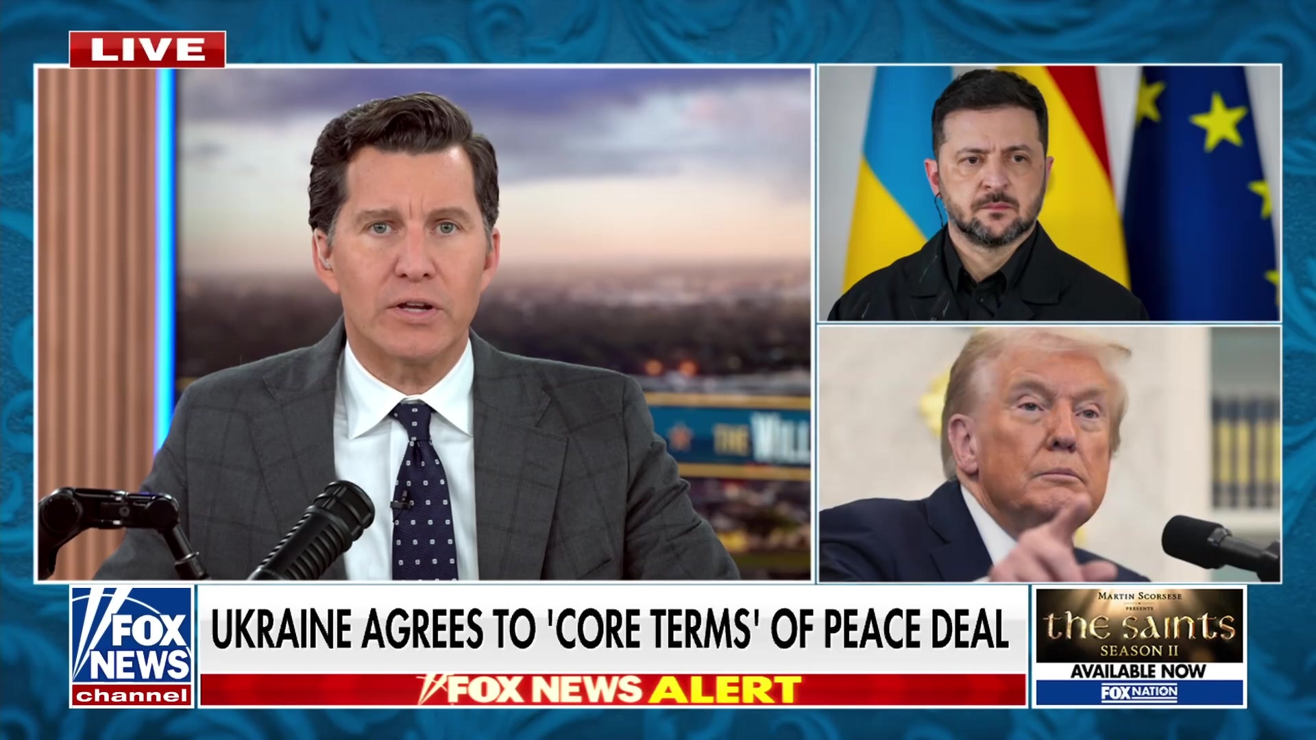 Ukraine agrees to 'core terms' of Trump-brokered peace deal