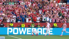 Ante Budimir heads in the opener for Croatia