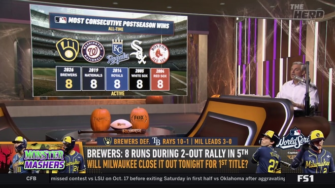 Colin Cowherd compares the dominant Milwaukee Brewers to the 2013 Seahawks