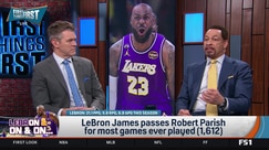 LeBron James breaks Robert Parish's most games played record