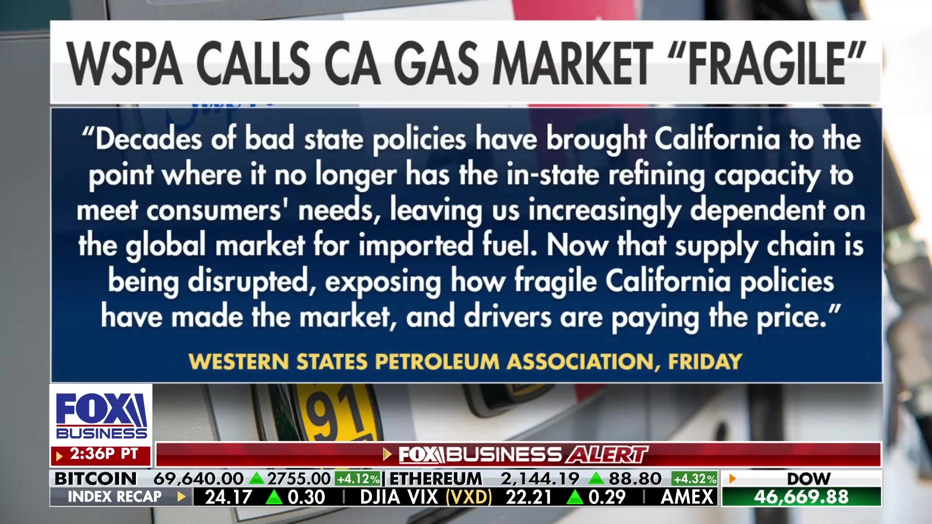 California's gas market deemed 'fragile' due to state policies and taxes