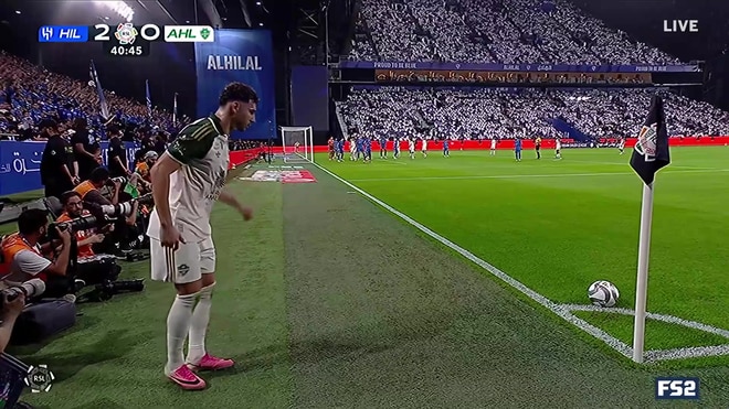 Francisco Trincao's shot on target is saved