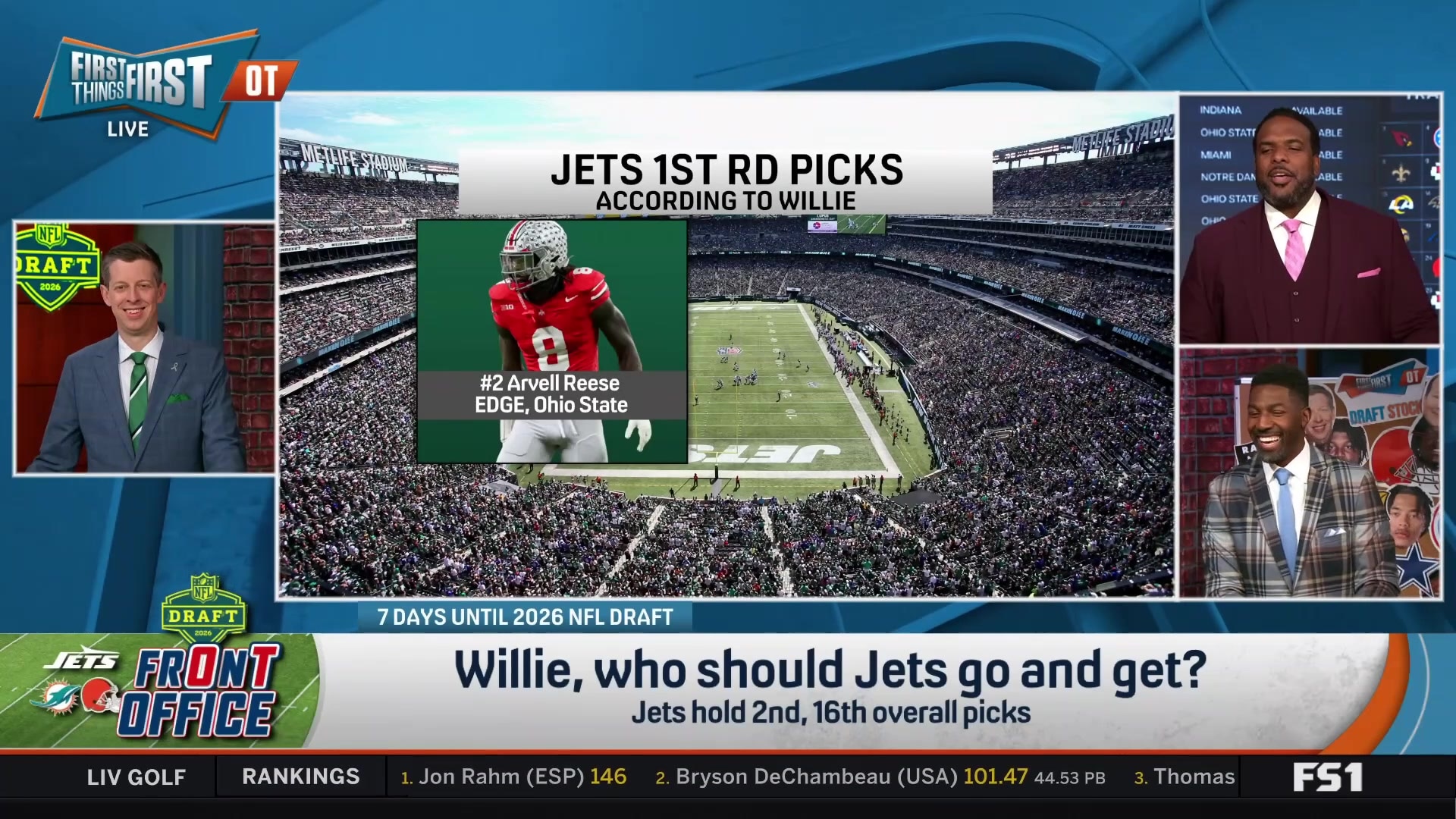 Willie Colon's ideal Jets 1st round picks: Edge & WR