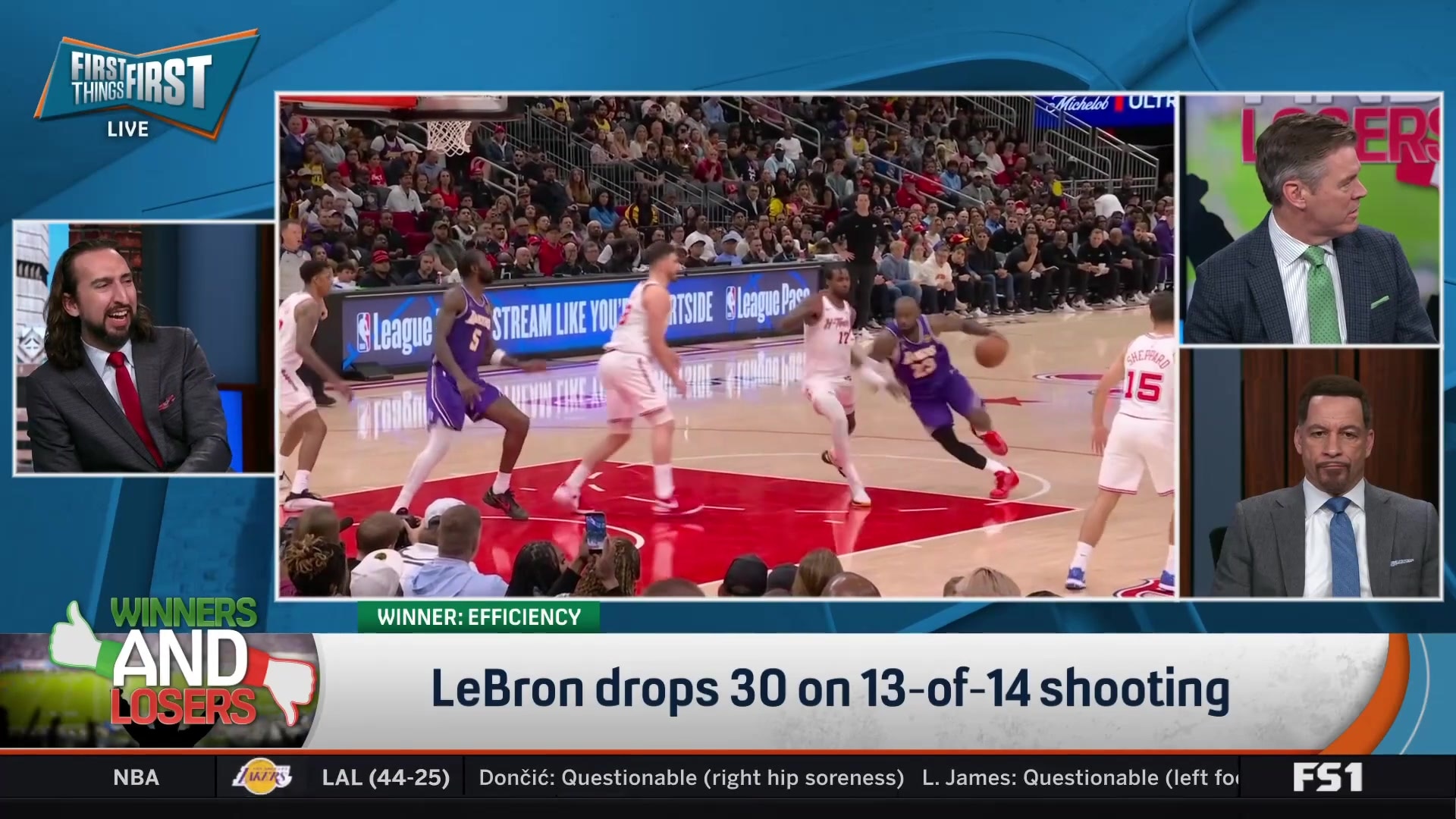LeBron James drops 30 on 90% shooting