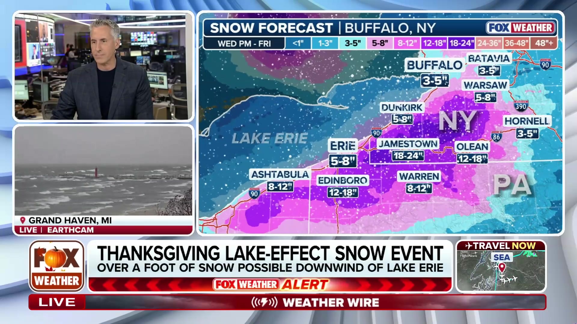 Ground stop at Chicago O'Hare Airport due to snow and ice