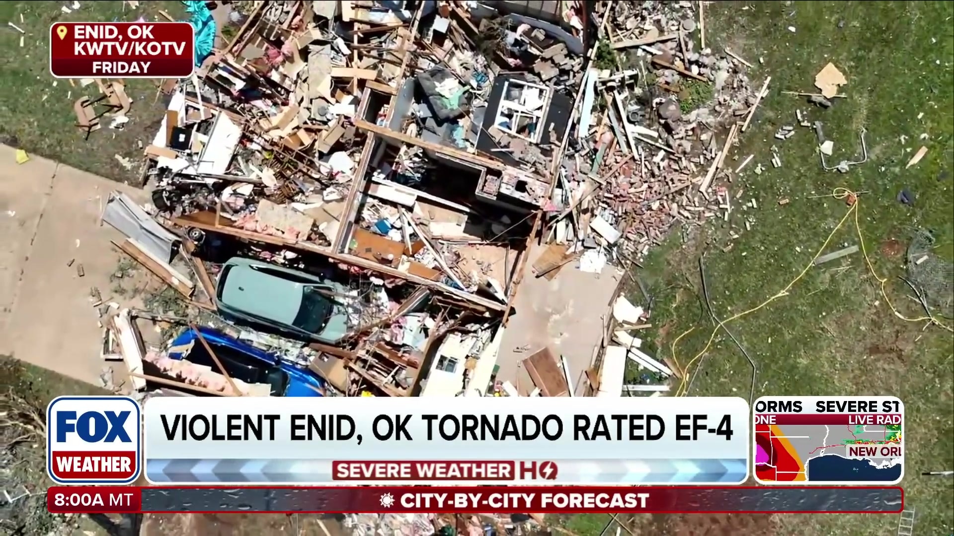 Oklahoma Governor reports on Enid EF-4 tornado damage